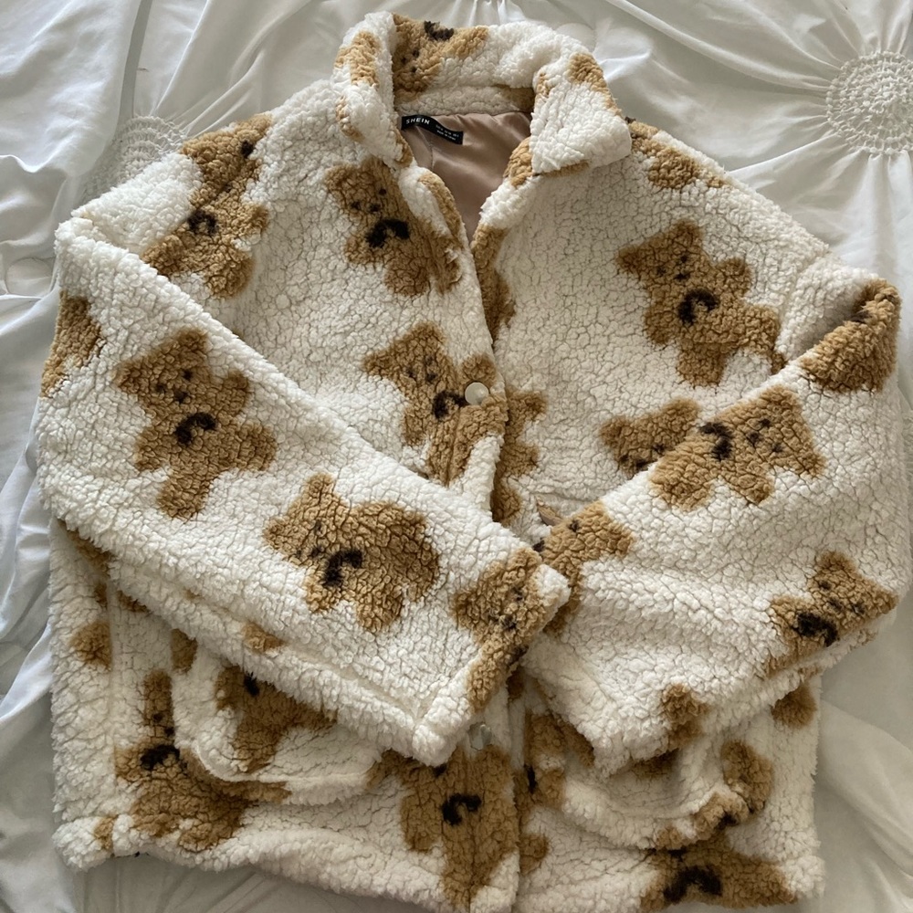 Shein Teddy Bear Jacket, New, Sherpa, Size M